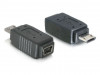 USB MINI(F) 2.0->USB MICRO(M) ADAPTER BLACK DELOCK