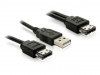 ESATAP(M)->USB-A(M)+ESATA(M) CABLE 100CM BLACK DELOCK