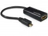 MHL(M)->HDMI(F)+USB MICRO(F) ADAPTER CABLE 15CM DELOCK