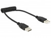 USB-A M/M 2.0 CABLE 0.2-0.6M BLACK DELOCK