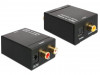 TOSLINK(F) + COAXIAL(F)->ANALOG 2X RCA(F) + POWER SUPPLY ADAPTER AUDIO CONVERTER DELOCK