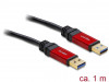 USB-A M/M 3.0 CABLE 1M BLACK PREMIUM DELOCK