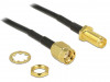 WLAN RP-SMA(M)->RP-SMA(F) JACK ANTENNA ADAPTER CABLE 20CM DELOCK