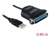 USB-A(M) 1.1->LPT 25PIN(F) ADAPTER CABLE 0.8M DELOCK