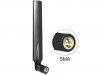 ANTENNA DELOCK 4 DBI LTE SMA OMNIDIRECTIONAL WITH FLEXIBLE JOINT BLACK 