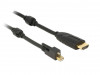 DISPLAYPORT MINI(M) V1.2 WITH SCREW->HDMI(M) CABLE 3M 4K ACTIVE BLACK DELOCK