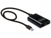 USB MICRO(F) 3.0->HDMI ADAPTER + USB MICRO->USB-A CABLE BLACK DELOCK