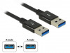 USB-A M/M 3.1 GEN 2 CABLE 0.5M BLACK PREMIUM DELOCK