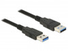 USB-A M/M 3.0 CABLE 0.5M BLACK DELOCK