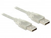 USB-A M/M 2.0 CABLE 3M TRANSPARENT DELOCK