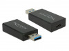 USB-C(F) 3.1 GEN 2->USB-A(M) ADAPTER BLACK 1.5A DELOCK