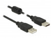 USB-A M/M 2.0 CABLE 3M BLACK DELOCK