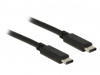 USB-C M/M 2.0 CABLE 1M BLACK DELOCK