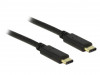 USB-C M/M 2.0 CABLE 2M BLACK DELOCK
