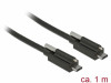 USB-C M/M 3.1 GEN 2 CABLE WITH SCREW 1M BLACK DELOCK