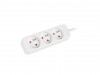 POWER STRIP LANBERG 1.5M 3X FRENCH OUTLETS QUALITY-GRADE COPPER CABLE WHITE