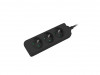 POWER STRIP LANBERG 1.5M 3X FRENCH OUTLETS QUALITY-GRADE COPPER CABLE BLACK