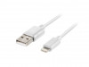 LIGHTNING(M)->USB-A(M) CABLE 1M WHITE LANBERG