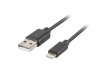 LIGHTNING(M)->USB-A(M) CABLE 3M BLACK LANBERG