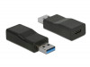 USB-C(F) 3.1 GEN 2->USB-A(M) ADAPTER BLACK 1A DELOCK