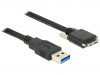 USB MICRO(M) WITH SCREWS->USB-A(M) 3.0 CABLE 2M BLACK DELOCK