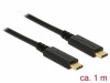USB-C M/M 3.1 GEN 2 CABLE 1M E-MARKER BLACK DELOCK
