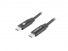 USB-C M/M 2.0 CABLE 1M QUICK CHARGE 4.0 BLACK LANBERG