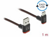USB-C(M) ANGLED UP->USB-A(M) 2.0 CABLE 1M BLACK DELOCK