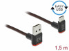USB-C(M) ANGLED UP->USB-A(M) 2.0 CABLE 1.5M BLACK DELOCK
