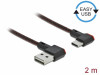 USB-C(M)->USB-A(M) 2.0 CABLE 2M ANGLED RIGHT BLACK DELOCK