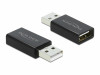 USB A(F) 2.0->USB A(M) 2.0 ADAPTER DATA BLOCKER BLACK DELOCK