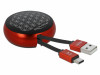 USB-A(M)->USB-C(M) 2.0 CABLE BLACK/RED RETRACTABLE 92CM DELOCK