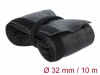 CABLE SLEEVE DELOCK 10M 32MM HOOK AND LOOP BLACK POLYESTER