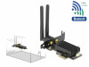WIRELESS NETWORK CARD PCI-EXPRESS DELOCK WIFI6 DUAL BAND BLUETOOTH 2X EXTERNAL ANTENNA