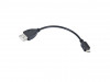 USB MICRO(M)->USB-A(F) 2.0 CABLE 0.15M OTG BLACK OEM LANBERG