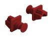 RJ45 DUST COVER RED DELOCK (10 PACK)