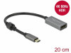 USB-C(M)->HDMI(F) ADAPTER CABLE 20CM ACTIVE 4K 60 HZ (DP ALT MODE) DELOCK