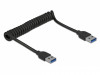 USB-A M/M 3.0 CABLE 0.3-1.2M BLACK DELOCK
