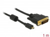 HDMI MICRO(M)->DVI-D(M)(24+1) CABLE 1M CABLE DUAL LINK DELOCK